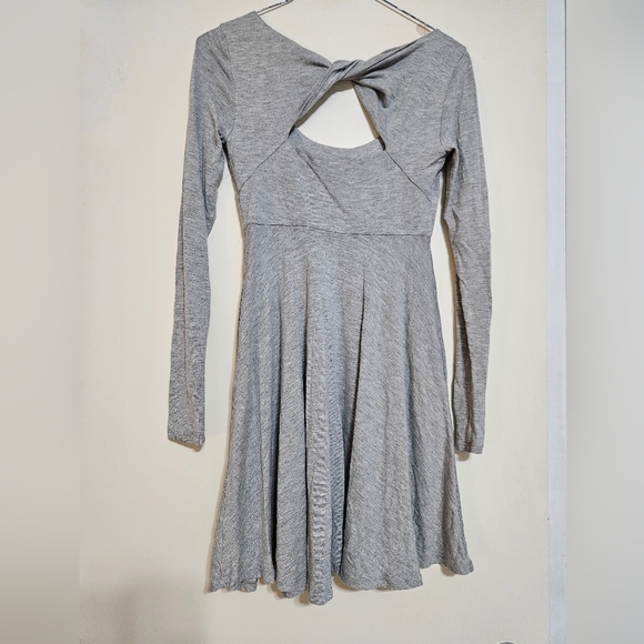 Armani Exchange Gray Twist Back Skater Style Dress Small - Picture 2 of 3